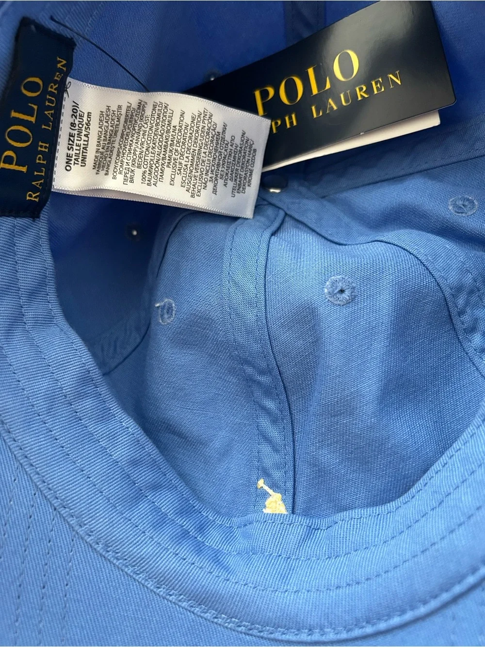 Polo by Ralph Lauren Boy’s Blue Baseball Cap with Embroidered Logo